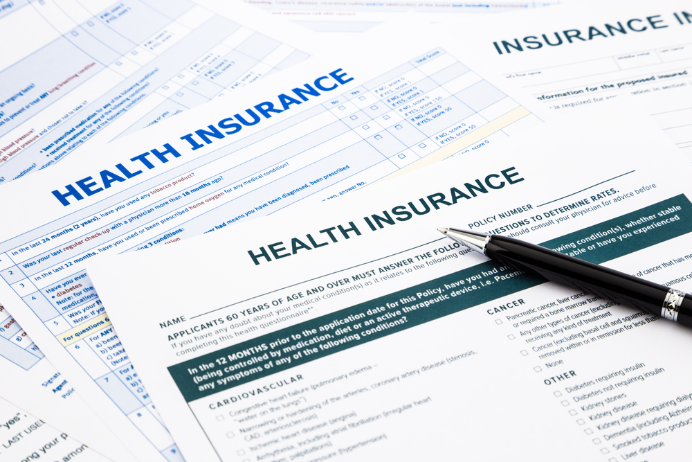 health insurance forms.